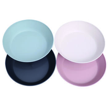 Lot de 4 assiettes creuses en PLA