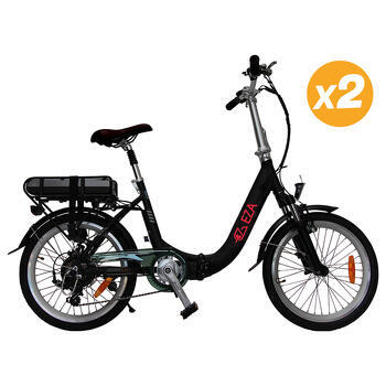 Pack 2 Vélos à assistance électrique Confort 20'' Noir 10,4AH