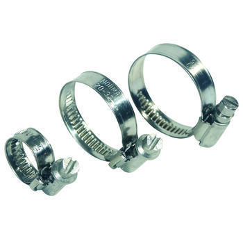 Collier plat inox : pour tuyau diam. 25 mm