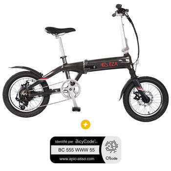 Pack  Vélo à assistance électrique pliant Key West 16'' + Marquage BicyCode