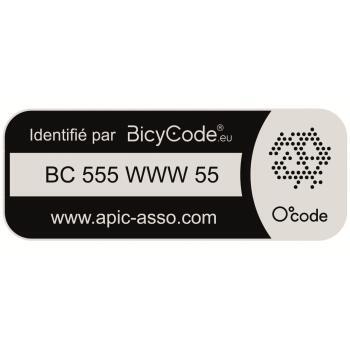 Étiquette autocollante d'identification de vélo