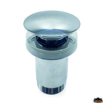 Bonde droite en laiton chromé