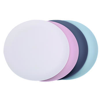 Lot de 4 assiettes plates en PLA