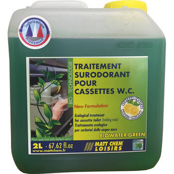 Traitement surodorant pour cassettes WC BIOWATER GREEN
