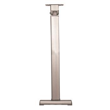 Pied de table basculant aluminium anodisé coulissant