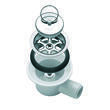 Bonde à siphon sortie coudée : Pour tuyau 25 mm Smev