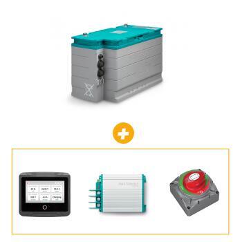 Pack Batterie Lithium, MLI Ultra 100Ah - Ecran de contrôle - Chargeur - Coupe batterie 2500A