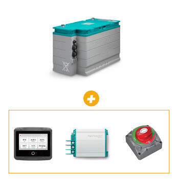 Pack Batterie Lithium, MLI Ultra 100Ah - Ecran de contrôle - Chargeur - Coupe batterie 2500A