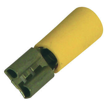 Cosse plate femelle 6,3 mm : Jaune (2 à 6 mm²)