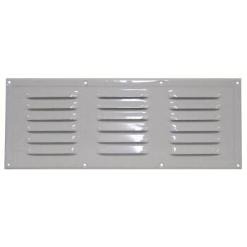 Grille d'aération en aluminium laqué blanc : 330 x 130 mm