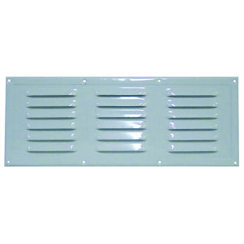 Grille d'aération en aluminium laqué blanc : 330 x 130 mm