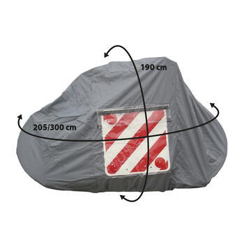 Bâche pour porte-vélo sur paroi arrière : Pour 4 vélos - Coloris gris