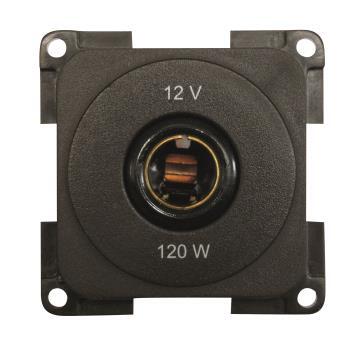 Prise 12 Volts diamètre 12 mm : marron