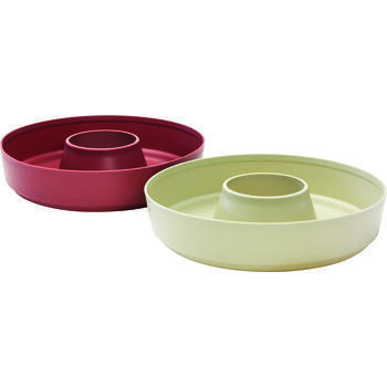 Moule en silicone pour four : Lot de 2. Beige et bordeaux