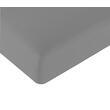 Drap housse en Lyocell : Gris 130 x 190 cm pan coupé à droite Incasa