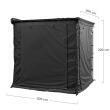 Extension pour store : latéral 200 cm coloris Noir VickyWood