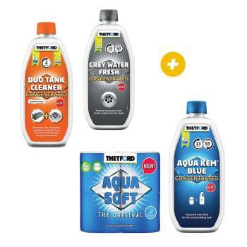 Pack Duo tank cleaner concentre + grey water + 2 aqua