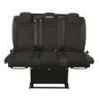 Banquette-lit coulissante ISOFIX revêtement noir/noir : 3 passagers - 120 cm - base haute Mobiframe