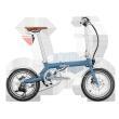 Vélo à assistance électrique pliant 16'' Morning Origins : Bleu Satin Edition Vintage Eovolt
