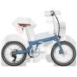 Vélo à assistance électrique pliant 20'' Afternoon Origins : Bleu Satin Edition Vintage Eovolt