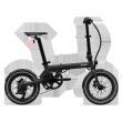 Vélo à assistance électrique pliant 16'' Morning Origins : Noir Onyx Mat Eovolt