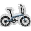 Vélo à assistance électrique pliant 20'' Afternoon Origins : Bleu Ocean Eovolt