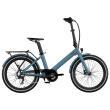 Vélo à assistance électrique pliant 24'' Evening Origins : Bleu Ocean Eovolt