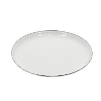 Set de 2 assiettes plates en acier émaillé