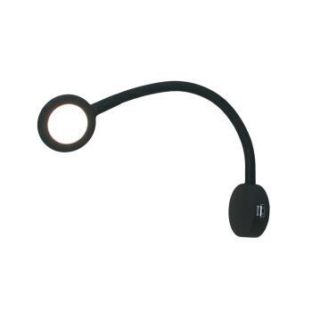 Spot flexible avec fonction de charge USB A Verona noir