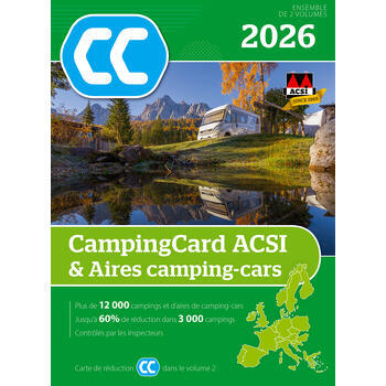 Guide CampingCard ACSI 2026 - Version avec les aires de service camping-cars