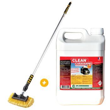 Produit d'entretien multi-usages Bidon de 5L + Balai de lavage télescopique