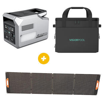 Pack Vigorpool Captain 1200 + panneau solaire 200W + sac