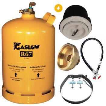 Réservoir GPL rechargeable + Boîte de transfert+ Adaptateur + Lyre de remplissage +  Sangle