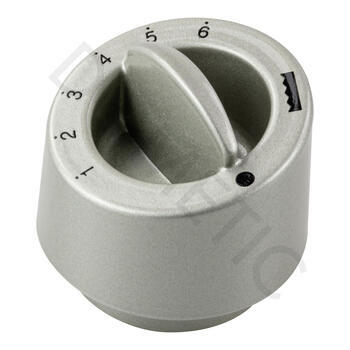 bouton tournant gauche argent