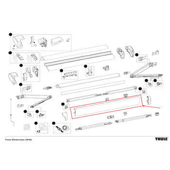 Barre de charge anthracite 260 cm