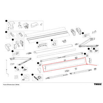 Barre de charge blanche 350 cm