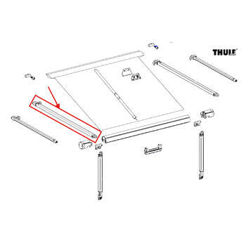 Bras de tension gauche pour longueur de store 230 cm-Store 1200