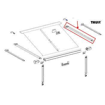 Bras de tension droit pour longueur de store 350-550 cm - Store 1200