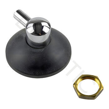bouton tournant complet chromé