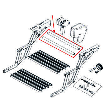 Tube de liaison du cadre 440mm (lot de 2)