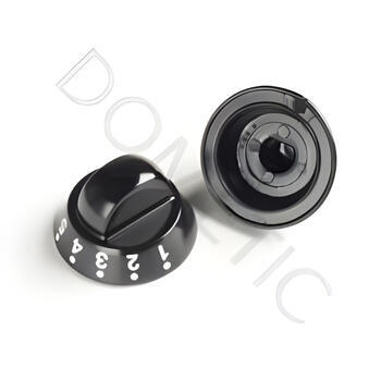 Bouton tournant noir pour four Dométic