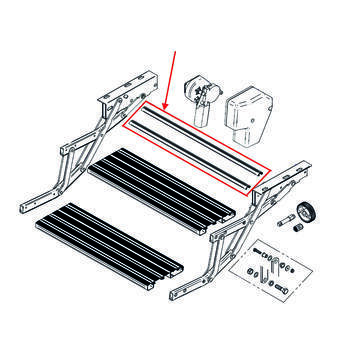 Tube de liaison du cadre 650mm (lot de 2)