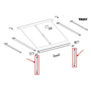 Pied de store G/D pour store de 300-325 cm