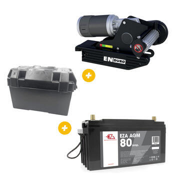 Pack Déplace caravane EM203 + Batterie auxiliaire AGM + Bac à batterie GM noir