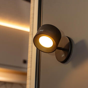 Lampe murale magnétique avec adaptateur mural noir