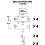 Fixation Tente de toit : kit de fixation largeur pour tente de toit Columbus et Maggiolina