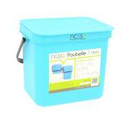 Poubelle à suspendre : 7 litres bleue