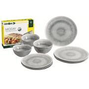 Pack vaisselle mélamine Pearl 12 pièces