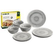 Pack vaisselle mélamine Pearl 12 pièces