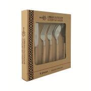 Set de 6 couverts avec manches en bois